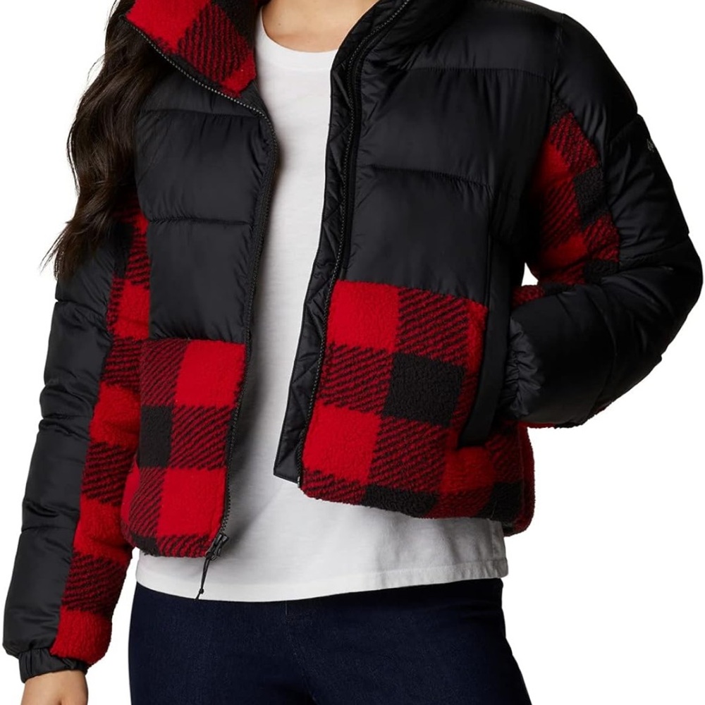 Plaid Black and Red Women's Jacket